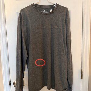 Psycho Bunny Men's Long Sleeve Charcoal Grey Shirt, XXXL